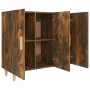 Sideboard aus geräuchertem Eichenholzwerkstoff, 90 x 34 x 80 cm von vidaXL, Sideboards - Ref: Foro24-817459, Preis: 82,38 €, ...