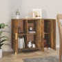 Sideboard aus geräuchertem Eichenholzwerkstoff, 90 x 34 x 80 cm von vidaXL, Sideboards - Ref: Foro24-817459, Preis: 82,38 €, ...