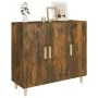 Sideboard aus geräuchertem Eichenholzwerkstoff, 90 x 34 x 80 cm von vidaXL, Sideboards - Ref: Foro24-817459, Preis: 81,29 €, ...