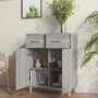 Aparador de madera contrachapada gris Sonoma 69,5x34x89 cm de vidaXL, Aparadores - Ref: Foro24-817358, Precio: 62,54 €, Descu...