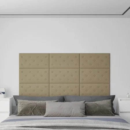 Wall panels 12 pcs cappuccino PE leather 60x30 cm 2.16 m² by vidaXL, Wall covering - Ref: Foro24-343992, Price: 54,98 €, Disc...