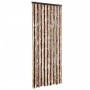 Cortina mosquitera beige y marrón claro chenilla 56x200 cm