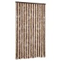 Cortina mosquitera chenilla beige y marrón 118x220 cm