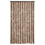 Cortina mosquitera chenilla beige y marrón 118x220 cm