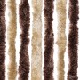 Cortina mosquitera chenilla beige y marrón 118x220 cm