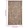 Cortina mosquitera chenilla beige y marrón 118x220 cm