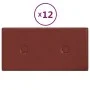 Wall panels 12 pcs red synthetic leather 30x15 cm 0.54m² by vidaXL, Wall covering - Ref: Foro24-343972, Price: 19,86 €, Disco...