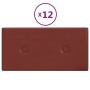 Wandpaneele 12 Stück rotes Kunstleder 30x15 cm 0,54m² von vidaXL, Wandverkleidung - Ref: Foro24-343972, Preis: 20,05 €, Rabat...