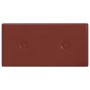 Paneles pared 12 uds cuero sintético rojo tinto 30x15 cm 0,54m²