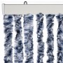 Cortina mosquitera azul y blanco chenilla 56x200 cm