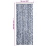 Cortina mosquitera azul y blanco chenilla 56x200 cm