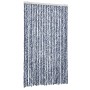 Cortina mosquitera chenilla azul y blanco 118x220 cm