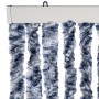 Cortina mosquitera chenilla azul y blanco 118x220 cm