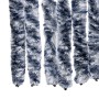 Cortina mosquitera chenilla azul y blanco 118x220 cm