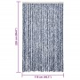 Cortina mosquitera chenilla azul y blanco 118x220 cm