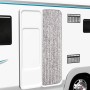Cortina mosquitera marrón y beige chenilla 56x200 cm