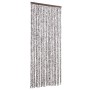 Cortina mosquitera marrón y beige chenilla 56x200 cm