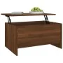 Mesa de centro madera contrachapada roble marrón 80x55,5x41,5cm de vidaXL, Mesas de centro - Ref: Foro24-819271, Precio: 46,4...