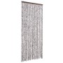 Cortina mosquitera marrón y beige chenilla 90x200 cm