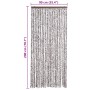 Cortina mosquitera marrón y beige chenilla 90x200 cm