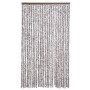 Cortina mosquitera chenilla marrón y beige 118x220 cm