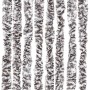Cortina mosquitera chenilla marrón y beige 118x220 cm