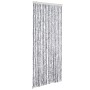 Cortina mosquitera blanco y gris chenilla 56x200 cm