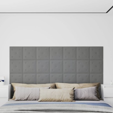 Wandpaneele 12 Stück Kunstleder grau 30x30 cm 1,08 m² von vidaXL, Wandverkleidung - Ref: Foro24-343977, Preis: 32,51 €, Rabat...