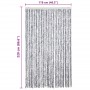 Cortina mosquitera chenilla blanco y gris 118x220 cm