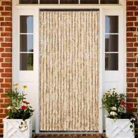 Cortina mosquitera de chenilla beige 90x200 cm