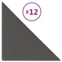 Paneles de pared 12 uds cuero sintético gris 30x30 cm 0,54 m² by vidaXL, Wall covering - Ref: Foro24-343942, Price: 20,70 €, ...