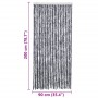 Cortina mosquitera plateada chenilla 90x200 cm