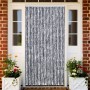 Cortina mosquitera chenilla plateado 118x220 cm