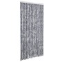 Cortina mosquitera chenilla plateado 118x220 cm