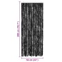Cortina mosquitera gris antracita chenilla 56x200 cm