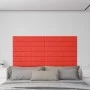 Wall panels 12 pcs red synthetic leather 90x15 cm 1.62 m² by vidaXL, Wall covering - Ref: Foro24-343997, Price: 36,88 €, Disc...