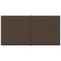 Paneles de pared 12 uds tela marrón 30x15 cm 0,54 m²