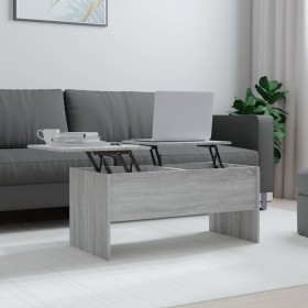 Mesa de centro madera contrachapada gris Sonoma 102x50,5x46,5cm