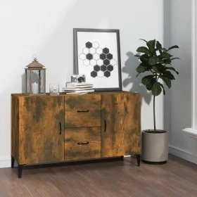Smoked oak engineered wood sideboard 100x36x60 cm by vidaXL, Sideboards - Ref: Foro24-817468, Price: 83,42 €, Discount: %
