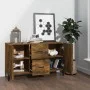 Smoked oak engineered wood sideboard 100x36x60 cm by vidaXL, Sideboards - Ref: Foro24-817468, Price: 83,42 €, Discount: %