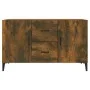 Smoked oak engineered wood sideboard 100x36x60 cm by vidaXL, Sideboards - Ref: Foro24-817468, Price: 83,42 €, Discount: %
