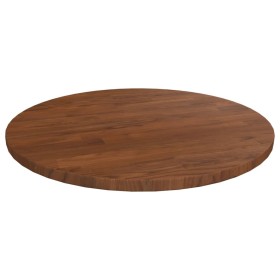 Tablero de mesa redonda madera de roble marrón oscuro Ø40x1,5cm