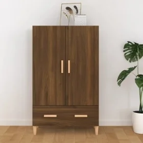 Aparador alto de madera contrachapada marrón roble 70x31x115 cm de vidaXL, Aparadores - Ref: Foro24-817473, Precio: 84,25 €, ...