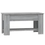 Sonoma-Couchtisch aus grauem Sperrholz, 101 x 49 x 52 cm von vidaXL, Couchtisch - Ref: Foro24-819273, Preis: 92,57 €, Rabatt: %