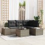 Conjunto de sofá de jardín 5 pcs Gris Poliratán