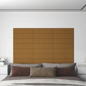 Wandpaneele 12 Stück brauner Samt 60x15 cm 1,08 m² von vidaXL, Wandverkleidung - Ref: Foro24-344070, Preis: 28,65 €, Rabatt: %
