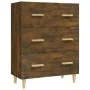 Aparador madera contrachapada color roble ahumado 70x34x90 cm de vidaXL, Aparadores - Ref: Foro24-817345, Precio: 70,85 €, De...
