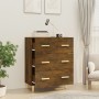Sideboard aus geräuchertem Eichensperrholz, 70 x 34 x 90 cm von vidaXL, Sideboards - Ref: Foro24-817345, Preis: 82,34 €, Raba...