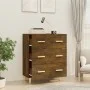 Smoked oak plywood sideboard 70x34x90 cm by vidaXL, Sideboards - Ref: Foro24-817345, Price: 70,85 €, Discount: %