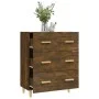 Aparador madera contrachapada color roble ahumado 70x34x90 cm de vidaXL, Aparadores - Ref: Foro24-817345, Precio: 70,85 €, De...